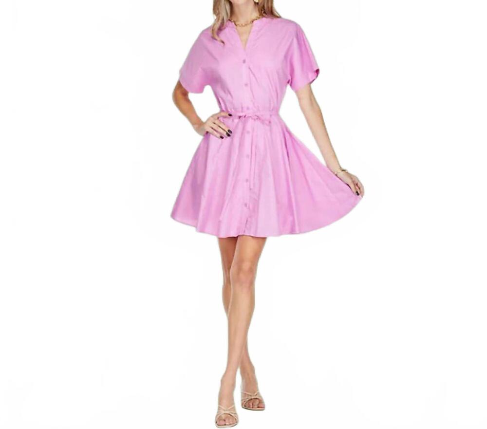 NEW JOY JOY rose button front dress in pink